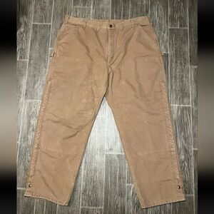 Carhartt Sherpa Lined Double Knee Work Pants Mens 44x30 Brown B157 BRN